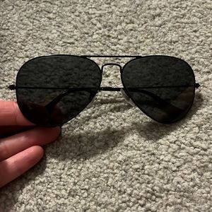 Ray-ban aviator black metal frames